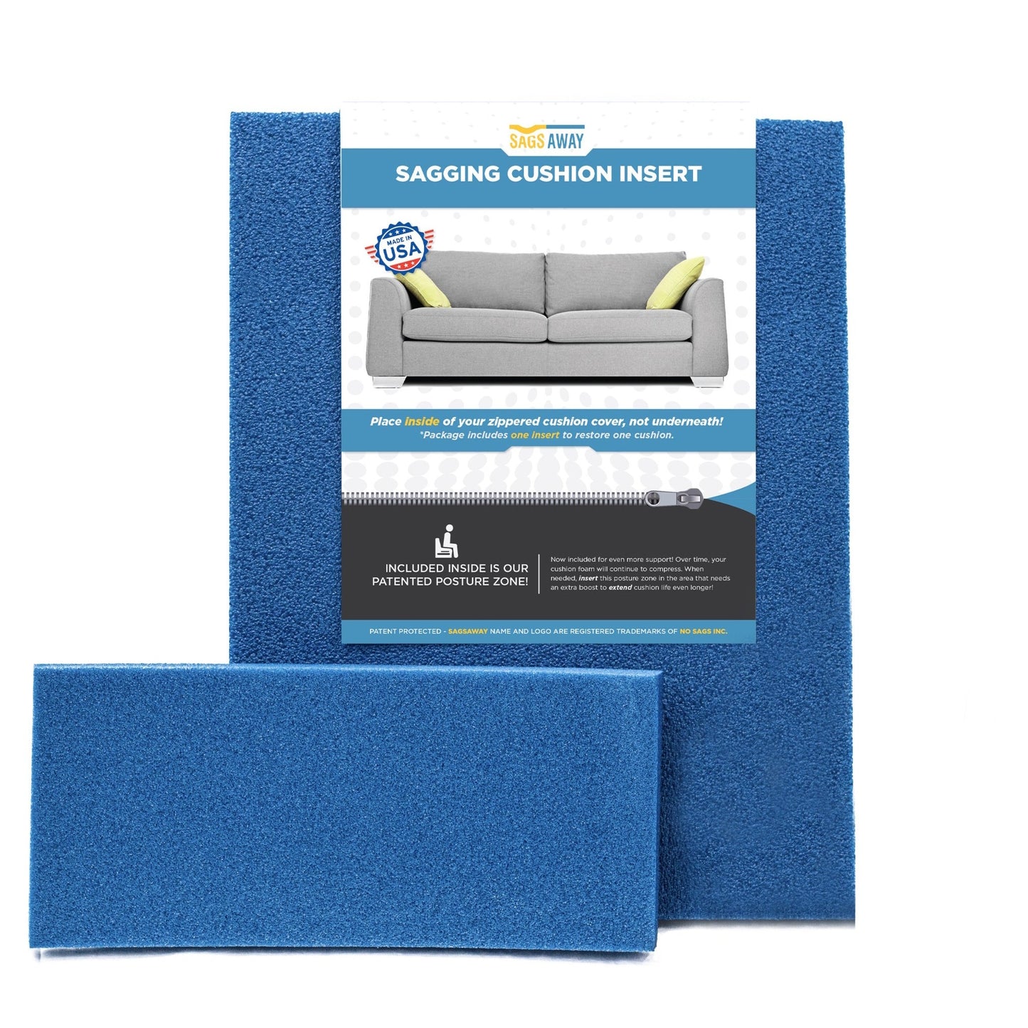Sofa Cushion Restoration and Repair - DIY Kit - 3 Sizes