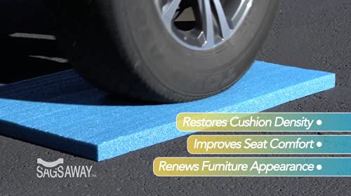A tire rolling over the SagsAway insert to show its military grade strength and bounce.